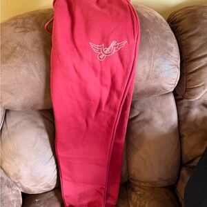 True Religion Red Sweatshirt with Branded Neck Tag